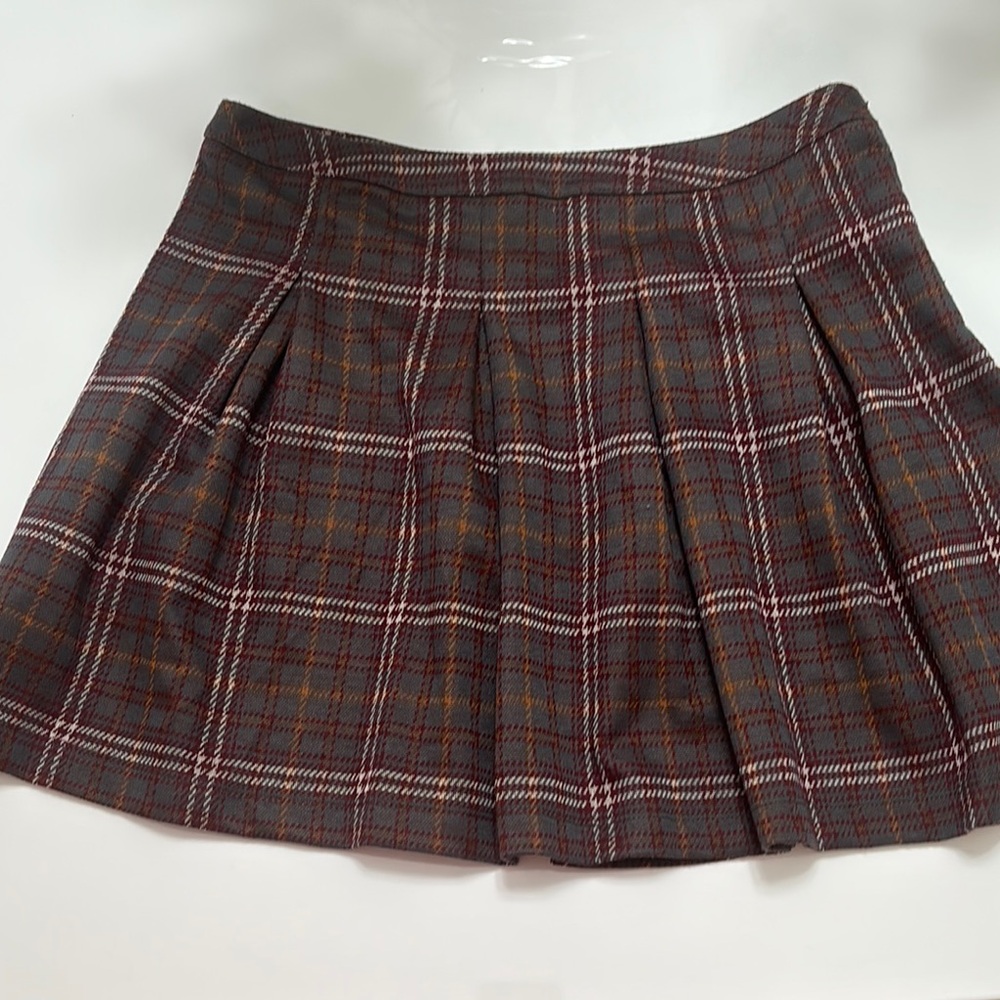 Plaid Pleated Skirt